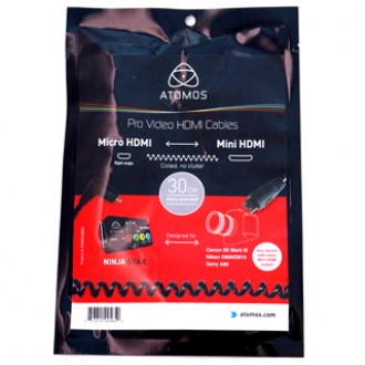 Atomos Σπιράλ Καλώδιο 30cm - Micro HDMI to Mini HDMI