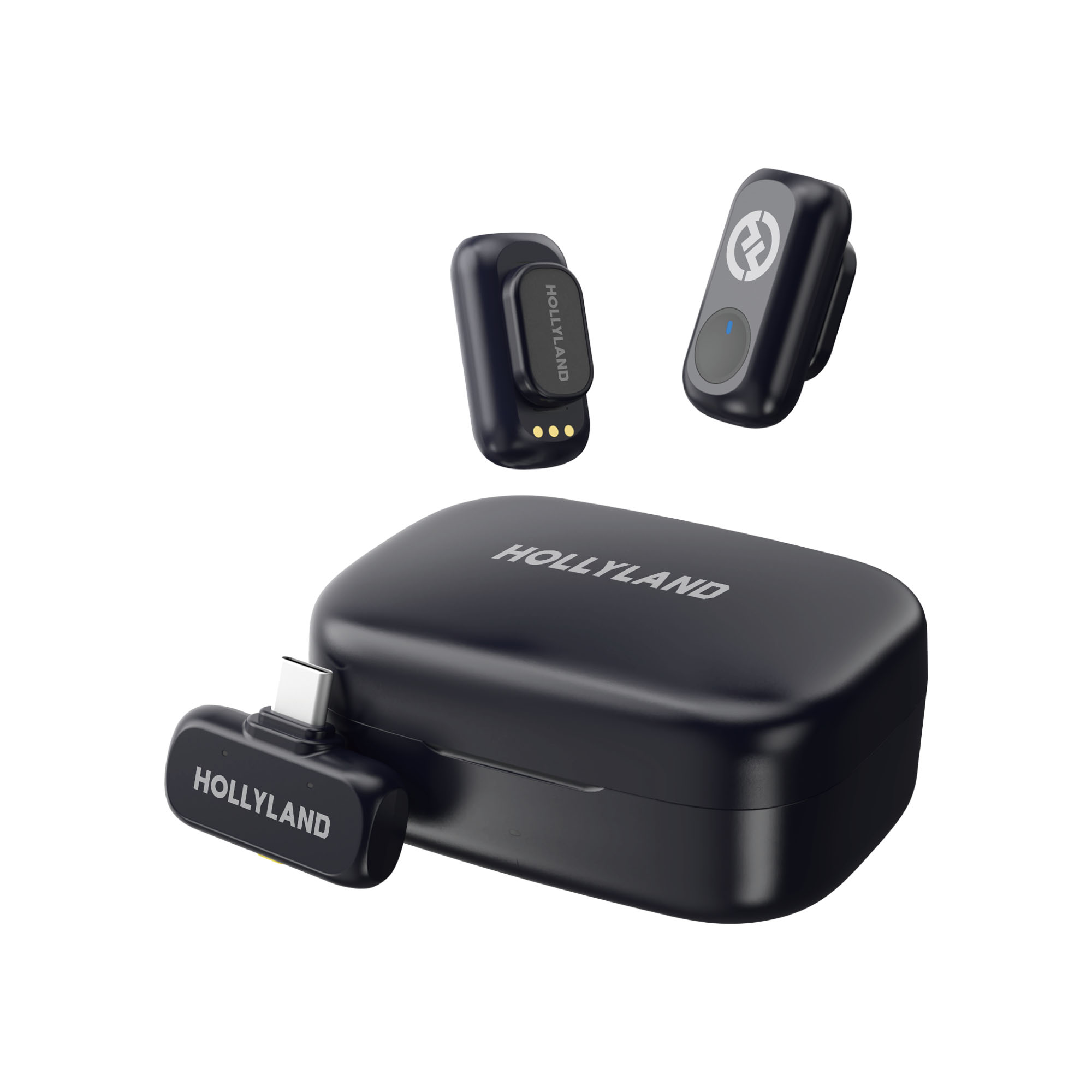 Duo-Type-C-Space-Grey Hollyland LARK A1 Duo USB-C (Space Grey) – Ασύρματο σύστημα 2 μικροφώνων για smartphones - Image 1